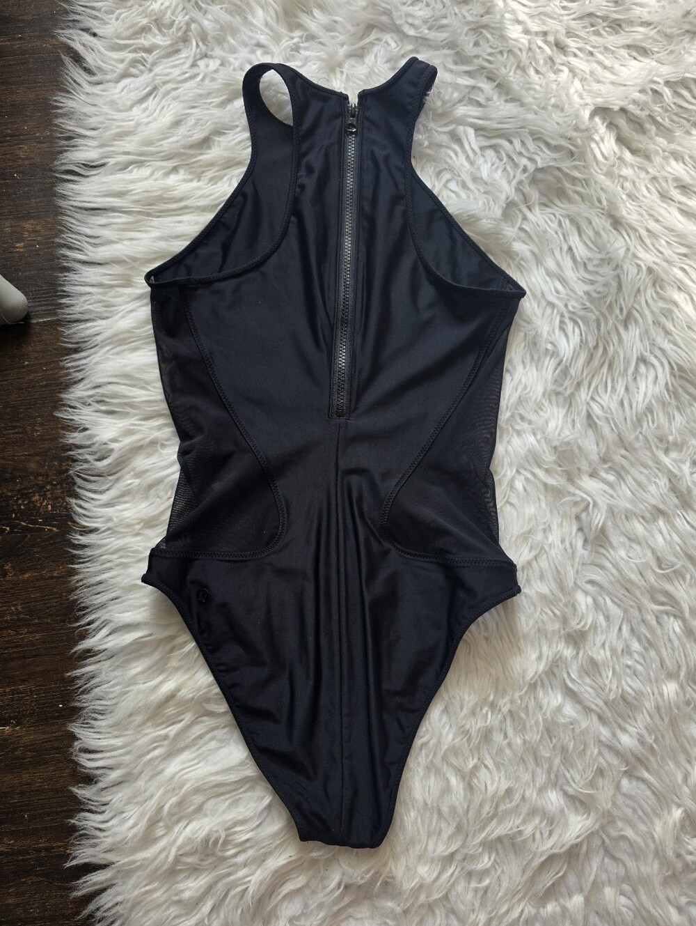 lululemon athletica Black High-Neck Zip-Front One-Piece Swimsuit